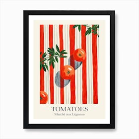 Marche Aux Legumes Tomatoes Summer Illustration 6 Art Print