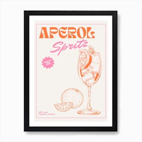 Aperol Spritz Retro Poster für Küche im Vintage-Stil