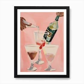 Watercolor Cocktails Art Print