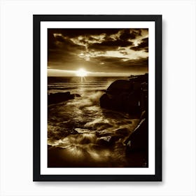 Sunset At The Beach 703 Art Print