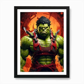 Incredible Samurai Hulk Art Print