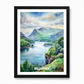 Killarney National Park Watercolor Painting Art Print