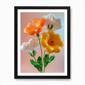 Dreamy Inflatable Flowers Calendula 1 Art Print