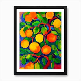 Mangoosteen Fruit Vibrant Matisse Inspired Painting Fruit Art Print
