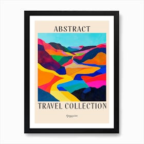 Abstract Travel Collection Poster Kyrgyzstan 9 Art Print