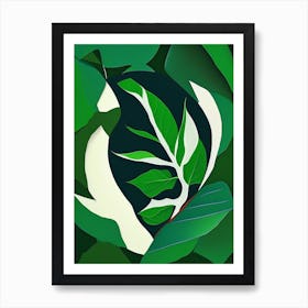 Wintergreen Leaf Vibrant Inspired 3 Art Print