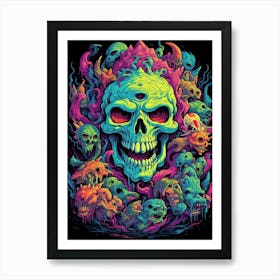 Skulls And Monsters 2 Art Print