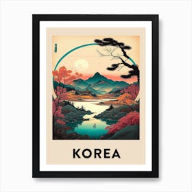 Korea Vintage Travel Poster Art Print
