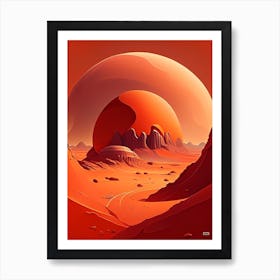 Mars Comic Space Space Art Print