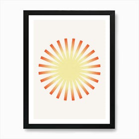 Geometric Sun Poster Art Print