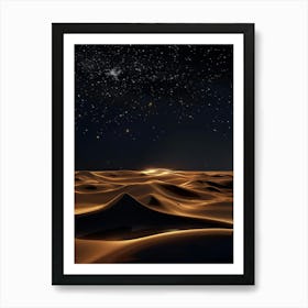 Desert Night Sky Art Print