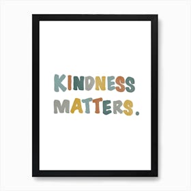 Kindness Matters Boho Boys Art Print