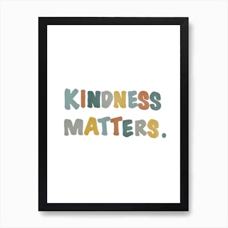 Kindness Matters Boho Boys Art Print