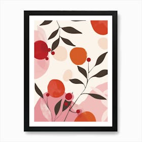 Cranberries Close Up Illustration 3 Art Print