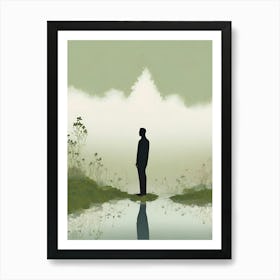 Man Standing In Water 14 Art Print