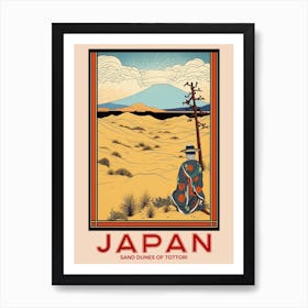 Sand Dunes Of Tottori, Visit Japan Vintage Travel Art 2 Art Print