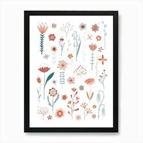 Scandinavian Flowers Art Print