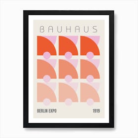 Bauhaus Berlin Exhibition Poster, Pink & Orange Poster