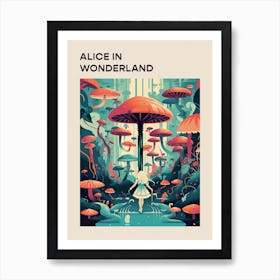 Alice In Wonderland Retro Poster 3 Art Print