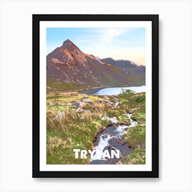 Tryfan, Mountain, Wales, Nature, Snowdonia, Climbing, Wall Print, Art Print