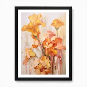 Fall Flower Painting Freesia 1 Art Print