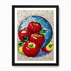 Mosaic Apples Art Print