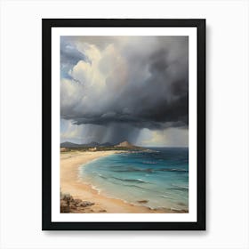 Storm Clouds Over The Beach 1 Art Print