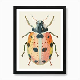 Colourful Insect Illustration Ladybug 18 Art Print