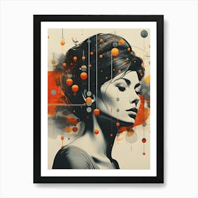 Neon Dreams 80s Glamour Art Print