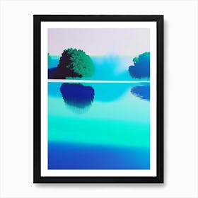 Mist Waterscape Colourful Pop Art 1 Art Print