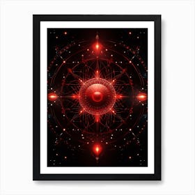 Celestial Abstract Geometric Illustration 7 Art Print