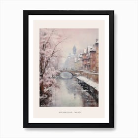 Dreamy Winter Painting Poster Strasbourg France 1 Art Print