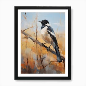 Bird Painting Magpie 4 Art Print