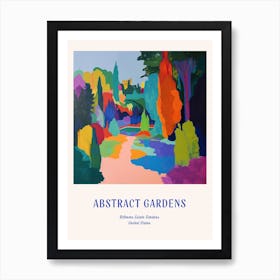 Colourful Gardens Biltmore Estate Gardens Usa 3 Blue Poster Art Print