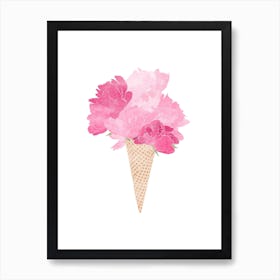 Peony Icecream Art Print