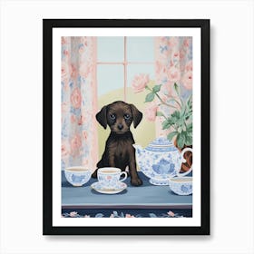Animals Having Tea   Puppy Dog 5 Art Print
