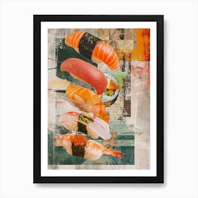 Kitsch Sushi Collage 3 Art Print