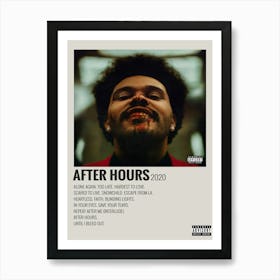 The Weeknd After Hours Spotify Aesthetic Metal Poster Art Print