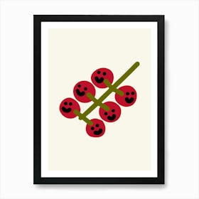 Cherry Tomatoes Illustration Naïf Art Print