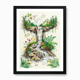 Waterfall 8 Art Print