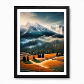 Landscape Painting 58 Art Print