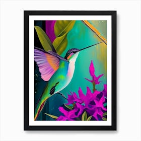 Anna S Hummingbird Abstract Still Life Art Print