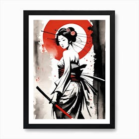 Geisha Girl 1 Art Print