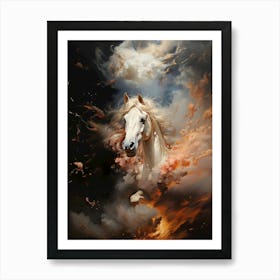 Horse In Thunder Art Print