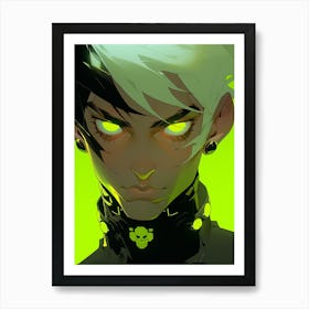 Character With Green Eyes Art Print