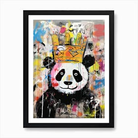 King Panda Bear Art Print