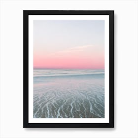 Blackpool Sands, Devon Pink Photography 1 Art Print