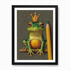 Frog With Crown 9 Art Print
