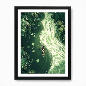 Stunning Rowboat on the River Art Print