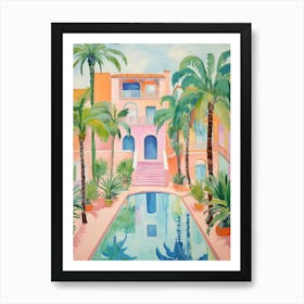 Mansion With A Pool 0 Art Print